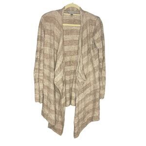 Barefoot Dreams Striped Bamboo Chic Lite Draped Sweater Size S/M